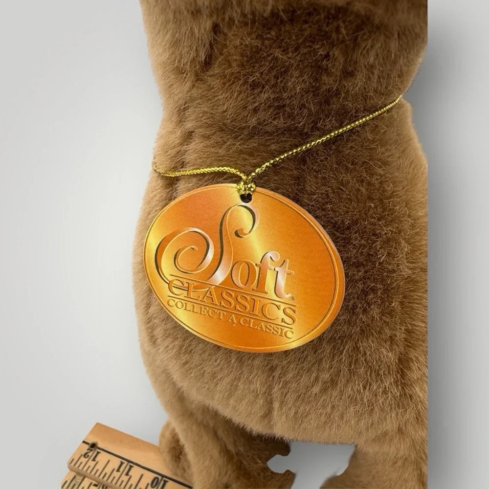 Toys R Us Soft Classics Vintage Brown Cat Plush Stuffed‎ Animal Realistic 13